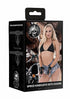 Skulls and Bones Handcuffs with Spikes and Chains Blac